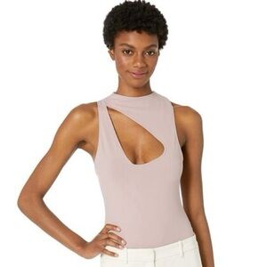 Free People Mauve Cut-Out Bodysuit